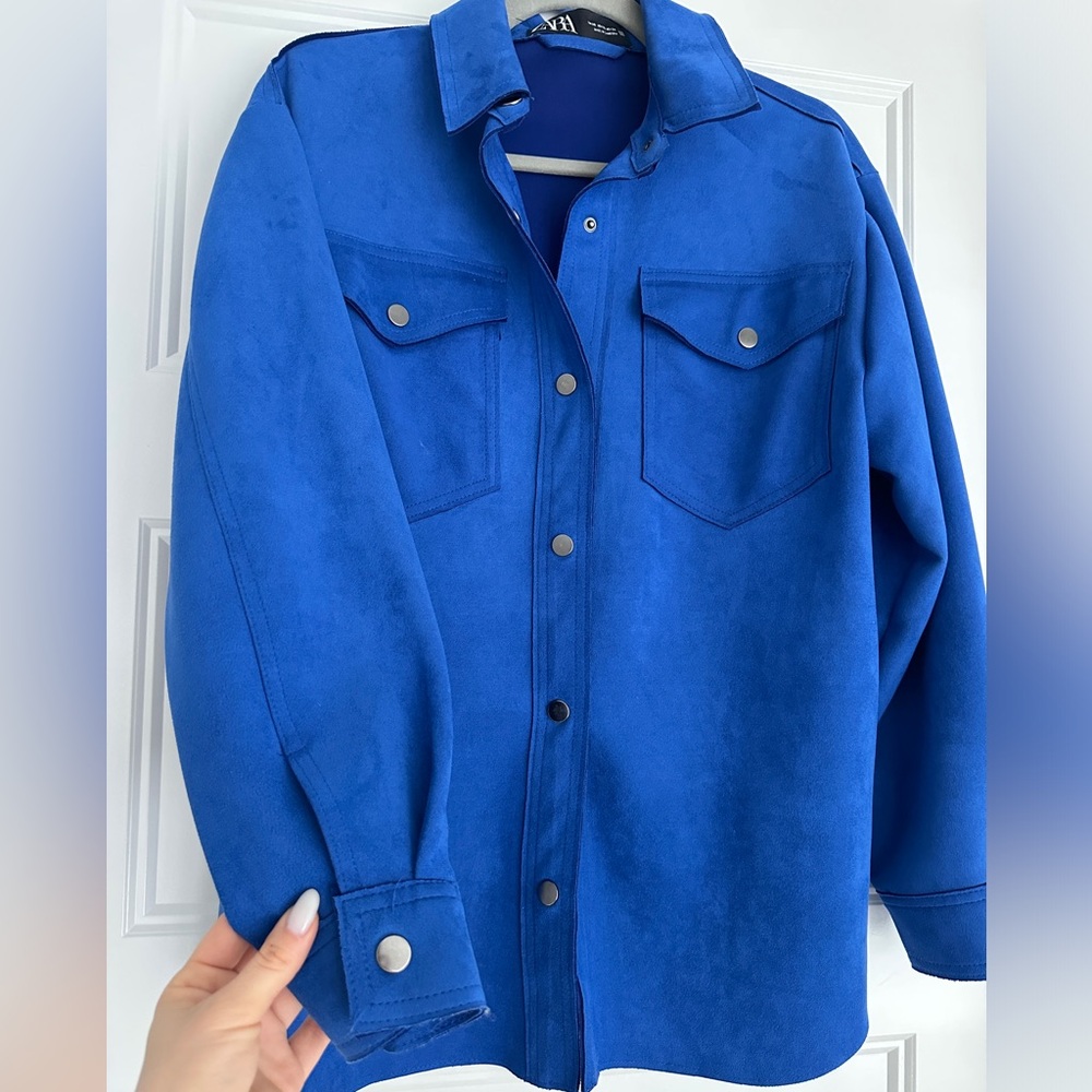 Royal blue blouse